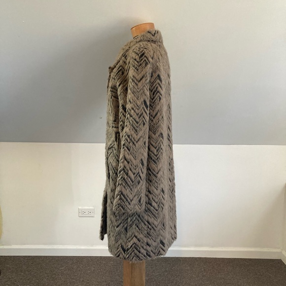 Trina Turk Wool Alpaca Coat in Mushroom - Picture 5 of 12